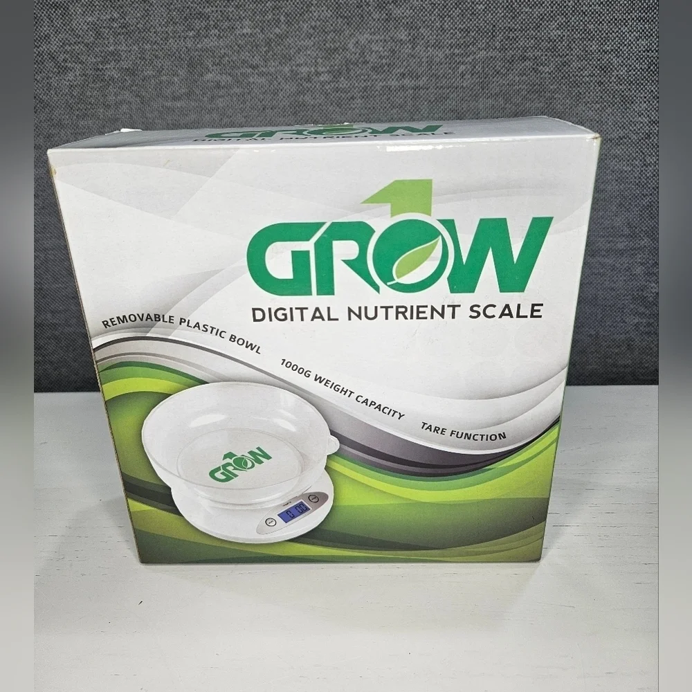 Grow1 Digital Food Herb Nutrient Scale. Weight Grams Ounces Kitchen Tool.